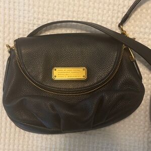 Marc Jacobs Black Crossbody Bag with Gold Hardware